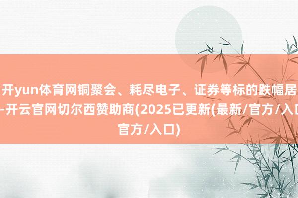 开yun体育网铜聚会、耗尽电子、证券等标的跌幅居前-开云官网切尔西赞助商(2025已更新(最新/官方/入口)