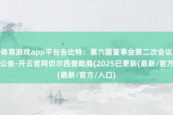 体育游戏app平台吉比特：第六届董事会第二次会议有联想公告-