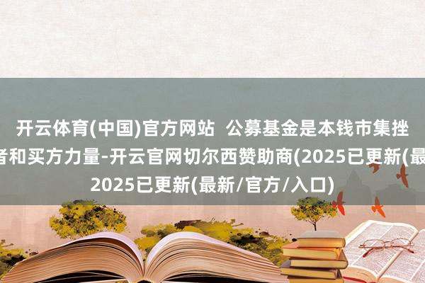 开云体育(中国)官方网站  公募基金是本钱市集挫折的机构投资