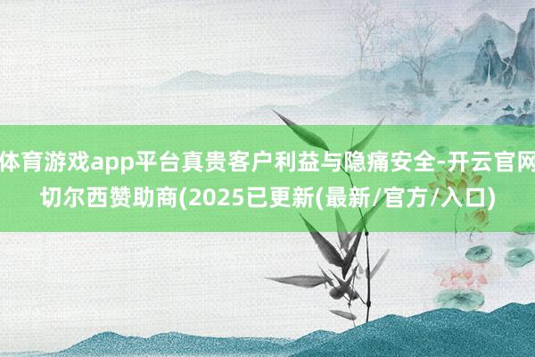 体育游戏app平台真贵客户利益与隐痛安全-开云官网切尔西赞助