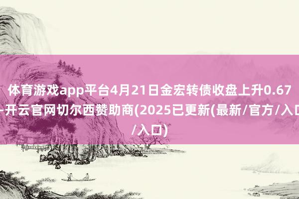 体育游戏app平台4月21日金宏转债收盘上升0.67%-开云