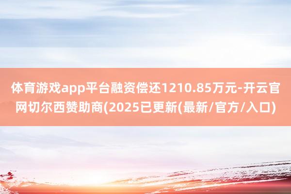 体育游戏app平台融资偿还1210.85万元-开云官网切尔西